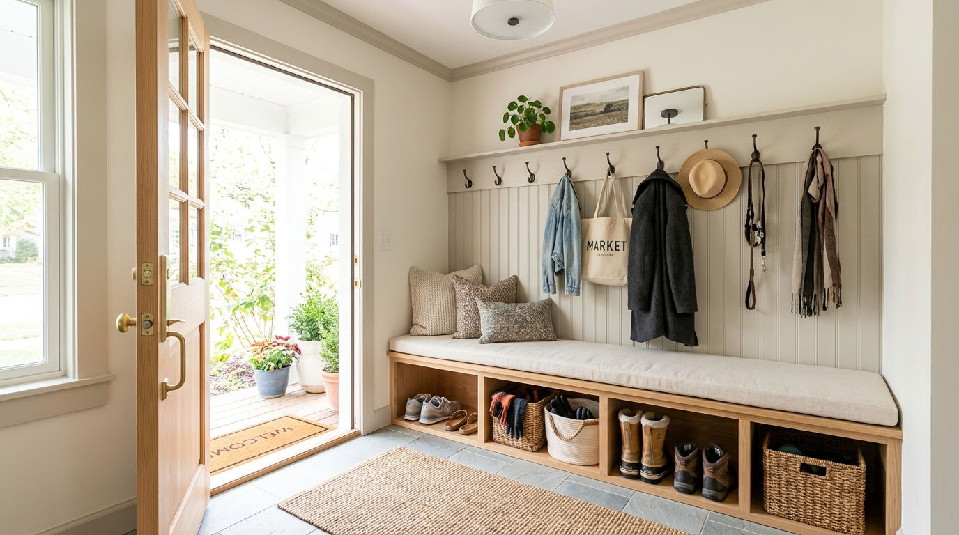12 Clever Small Mudroom Ideas for Compact Entryway Storage
